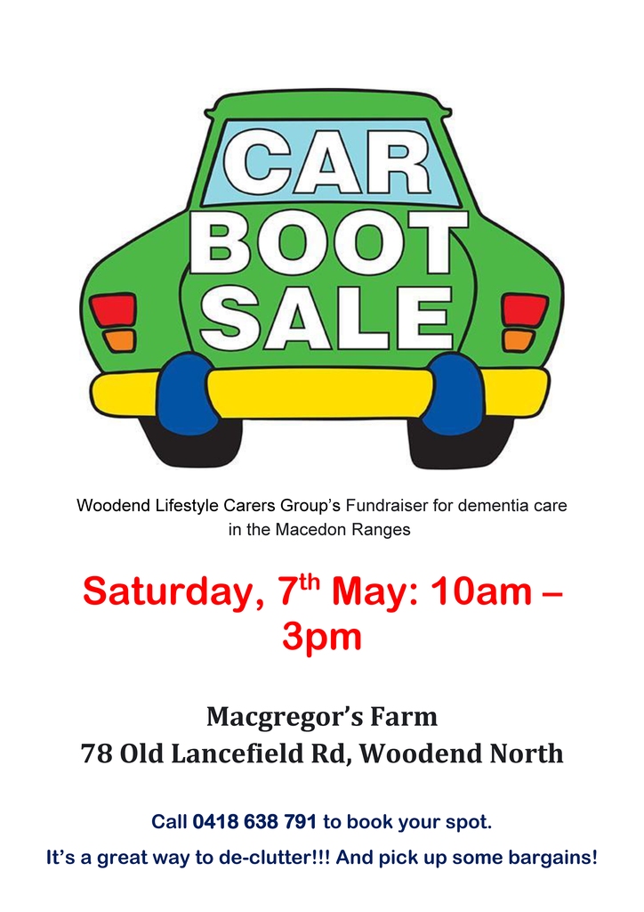 Car Boot Sale flyer 2 res - Kyneton High School - Excellence in Teaching & Learning