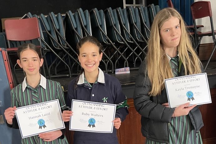 Yr 7 Outstanding Atttiude and Effort Students res 1 - Kyneton High School - Excellence in Teaching & Learning