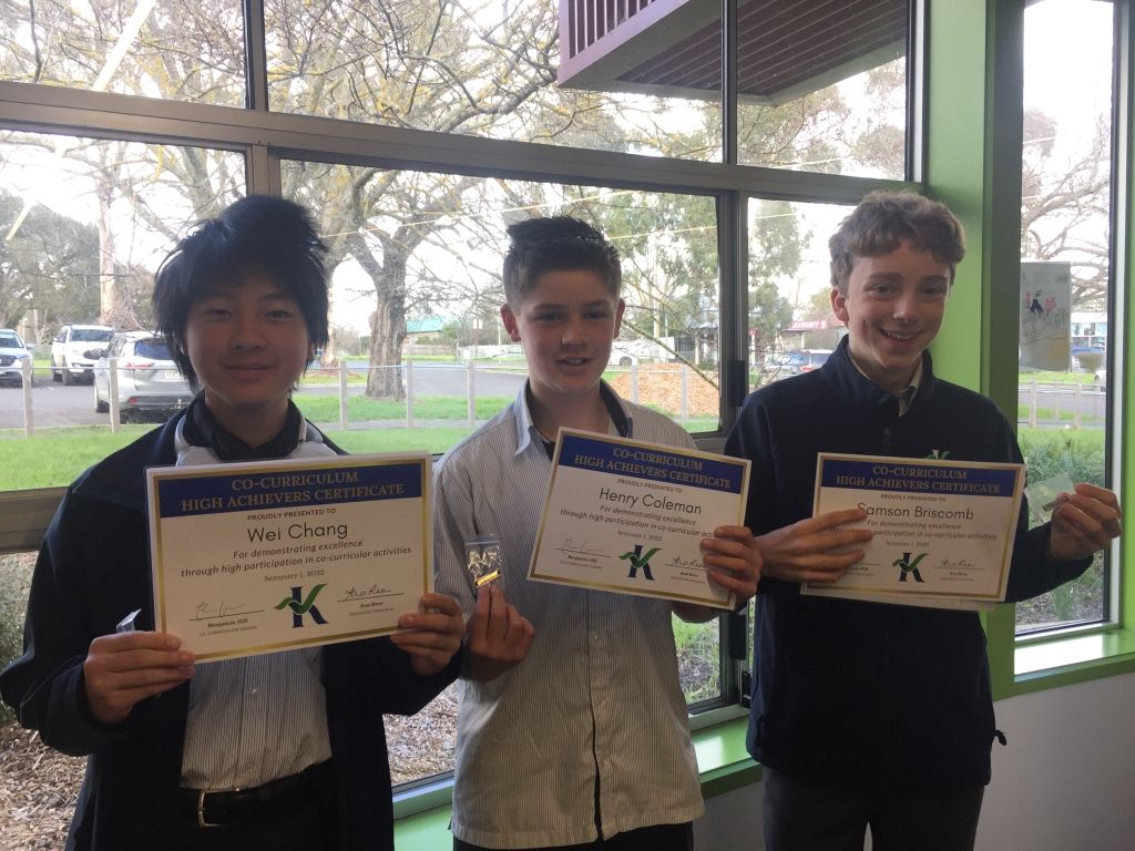 Yr 8 Co Curriculum High Achievers L R res - Kyneton High School - Excellence in Teaching & Learning