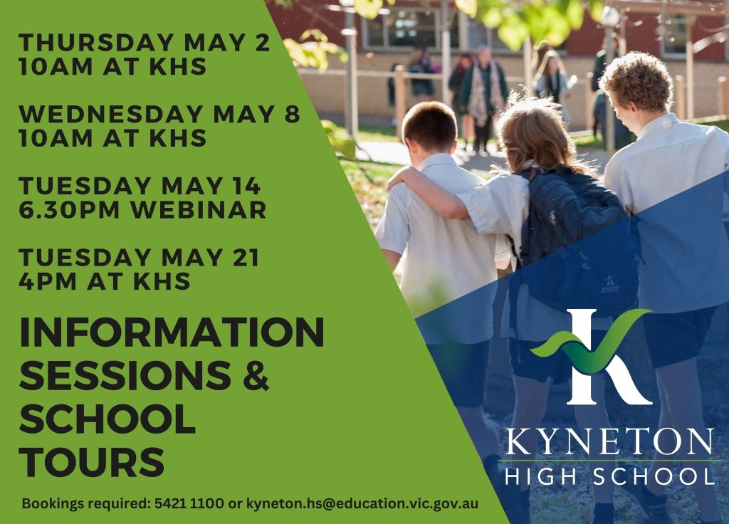 Info Session Ad - Kyneton High School - Excellence in Teaching & Learning