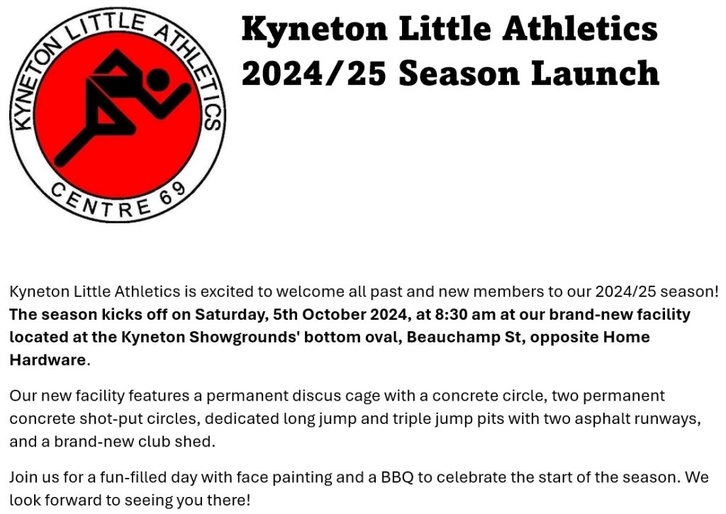 Little athletics - Kyneton High School - Excellence in Teaching & Learning